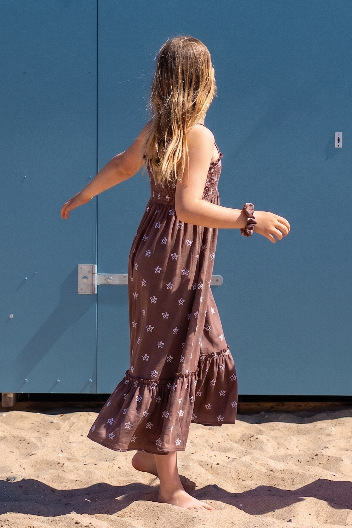 Ella and Rapha Starfish vestito marrone stelle marine 1-2 anni