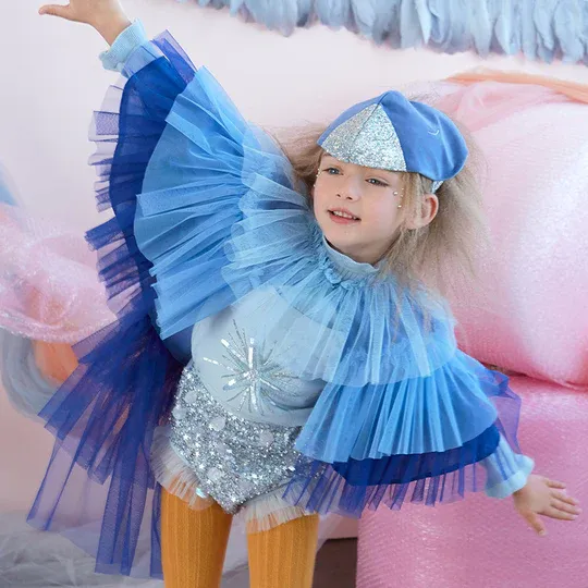 Meri Meri Blue Bird Costume Tulle Uccello 3-6 Anni