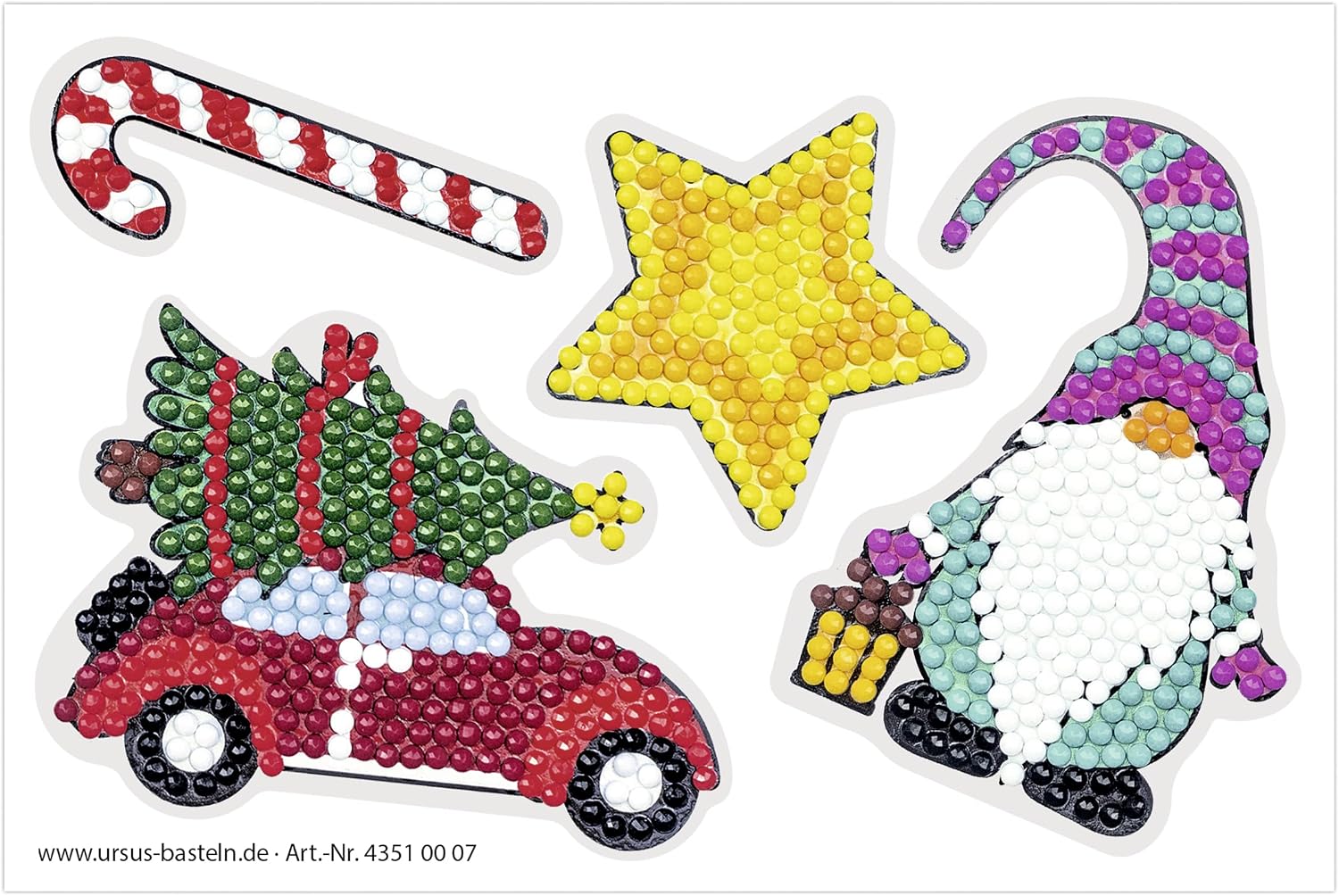 URSUS Natale Crea Ciondoli Kit Creativo Gemme 8+ Anni