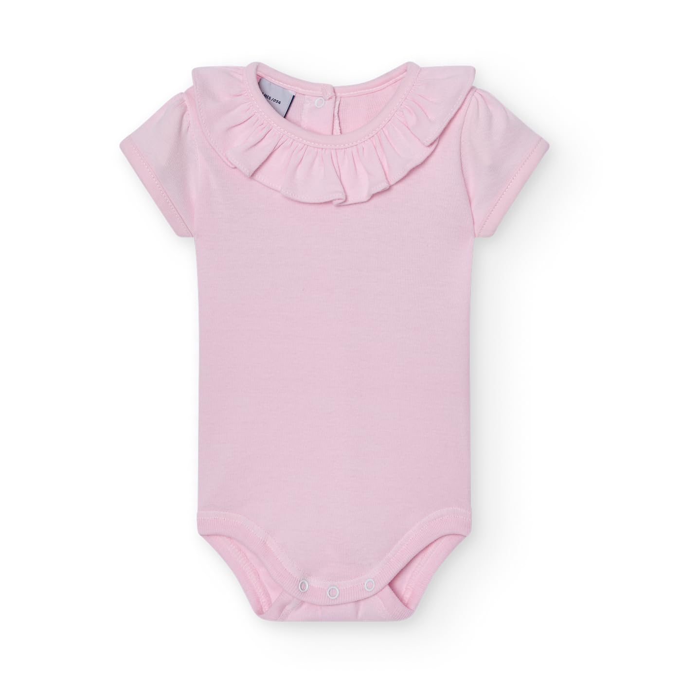 Babidu body neonato manica corta collo volant cotone bio