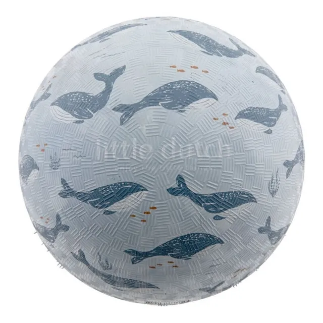 Little Dutch palla balene blu 18 cm in gomma