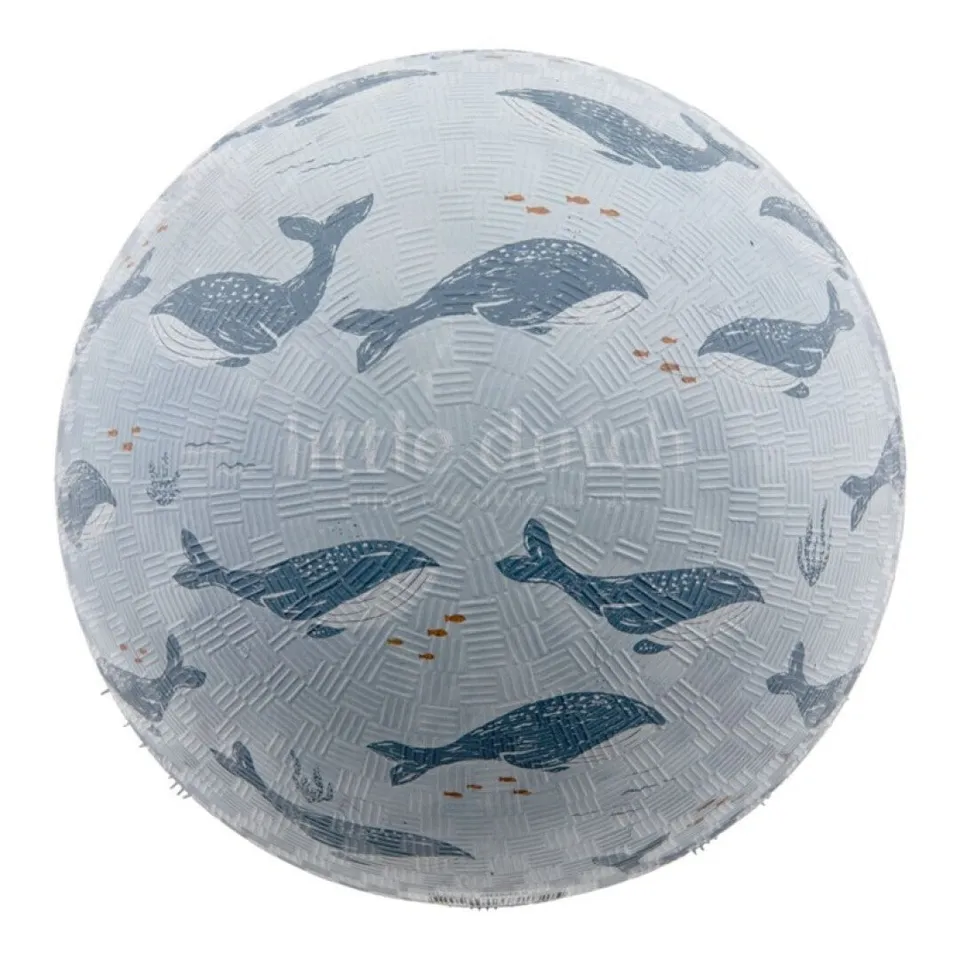 Little Dutch palla balene blu 18 cm in gomma