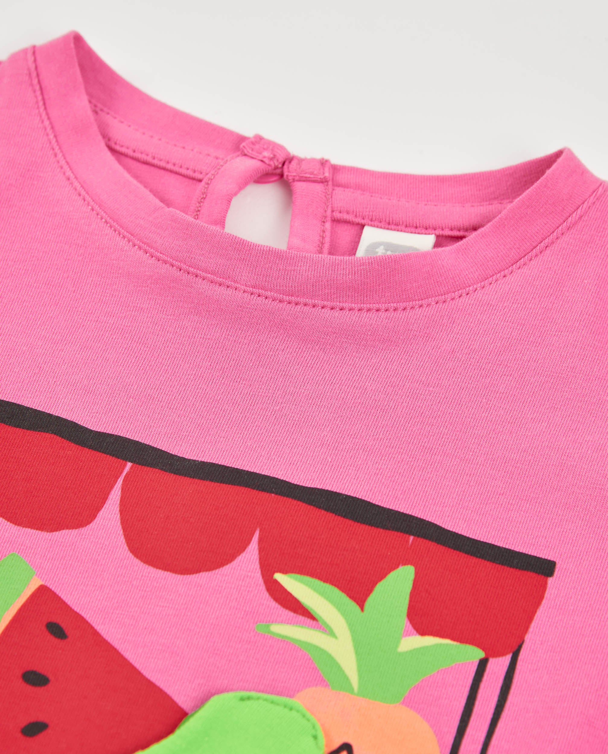 Tuc Tuc maglietta bambina rosa frutta rilievo manica corta