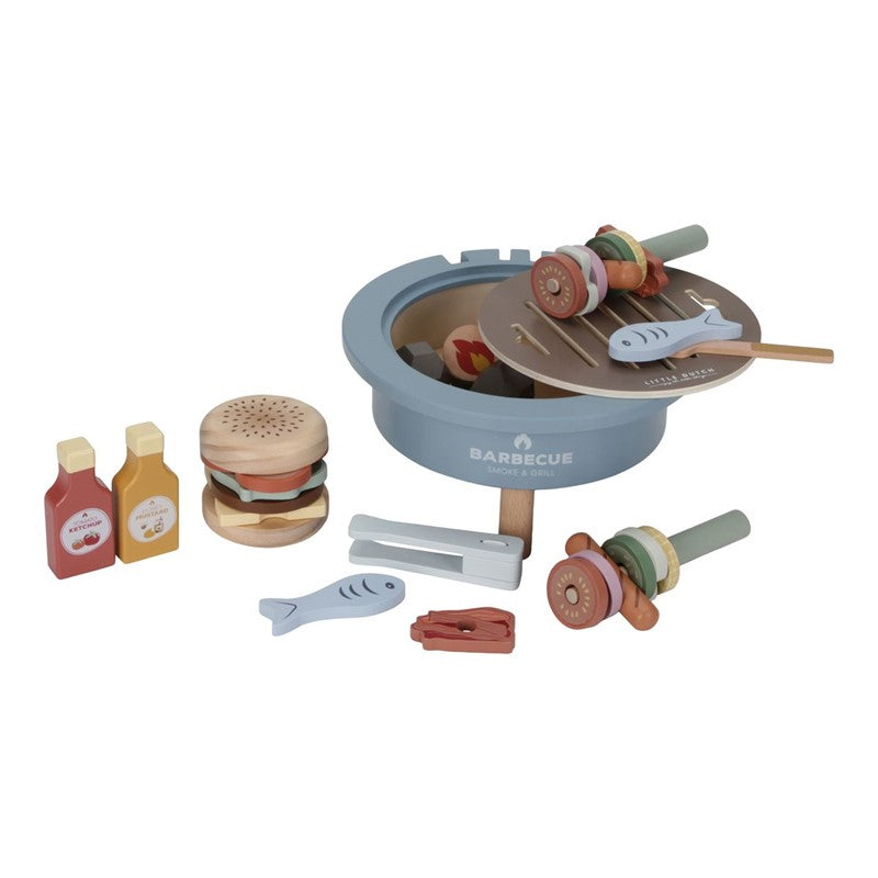 Little Dutch set barbecue legno 34 pezzi bimbi