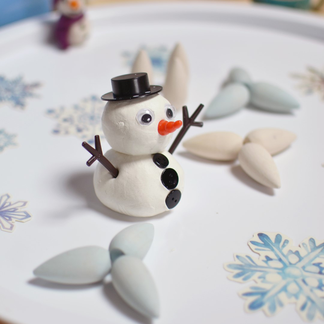 Set craft pupazzo di neve accessori mini 10 cm