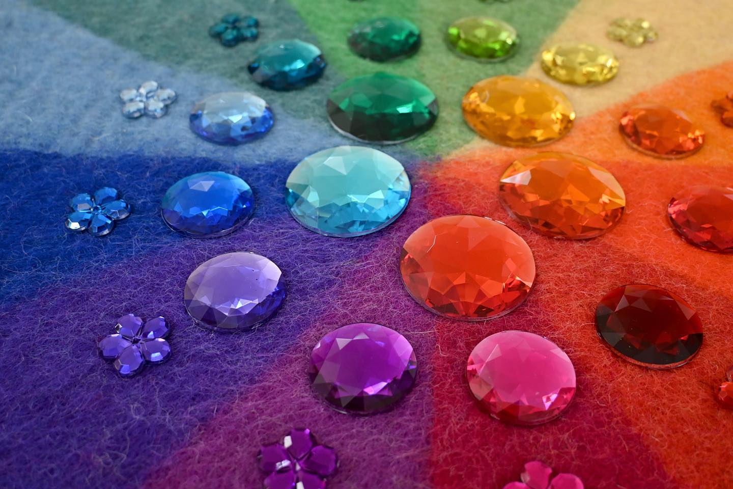 Bauspiel Ruota dei Colori Tappeto Feltro 50 cm 12 Colori