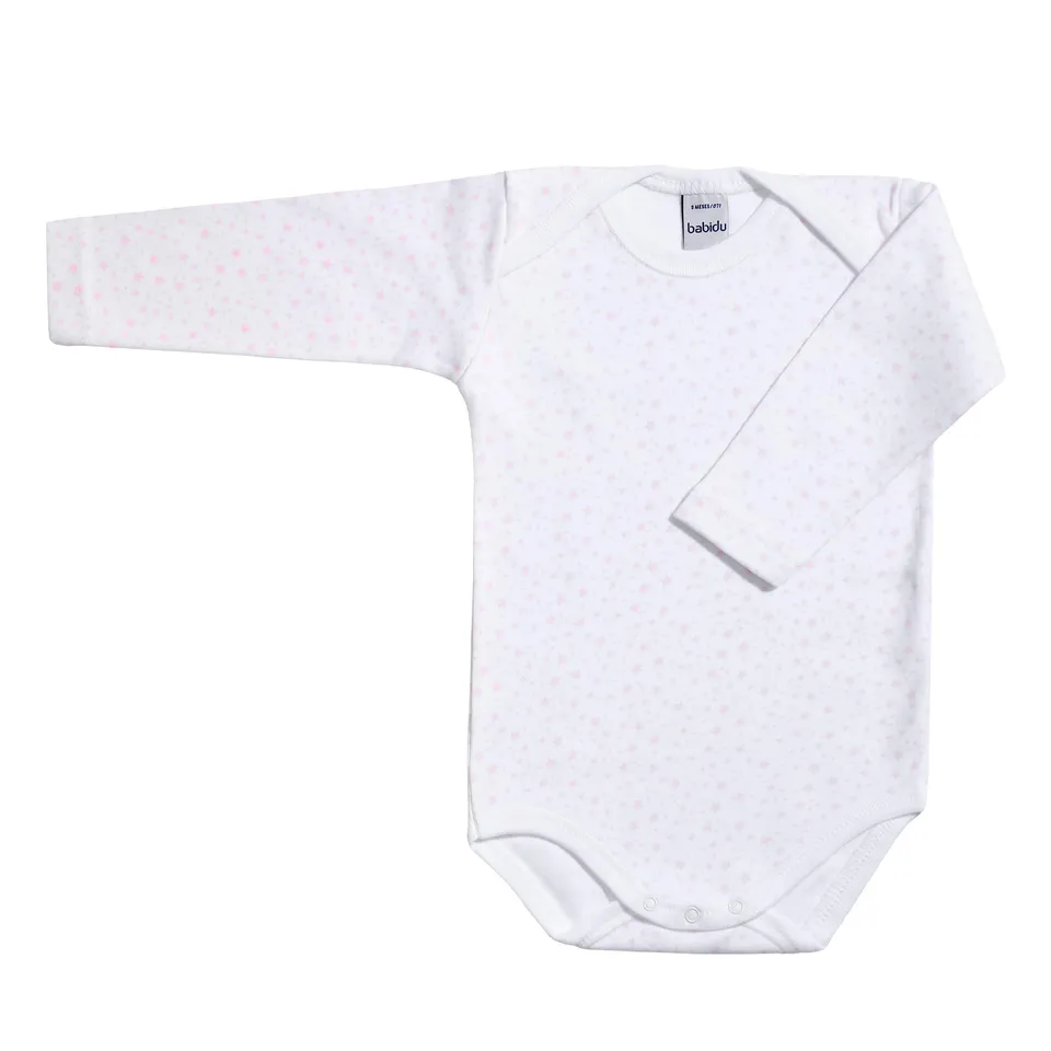 Babidu Body Manica Lunga Stelle Cotone 3-24 Mesi