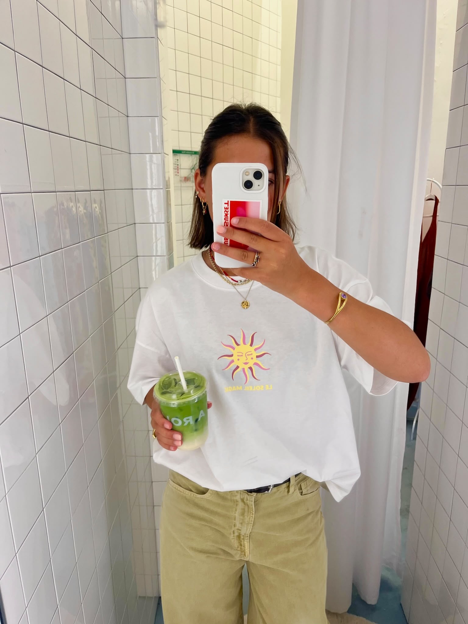 Ella and Rapha LE SOLEIL MAGIC t-shirt donna bianca cotone