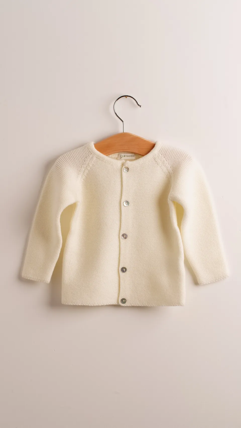Babyhood lana merino giacca neonato avorio termoregolante