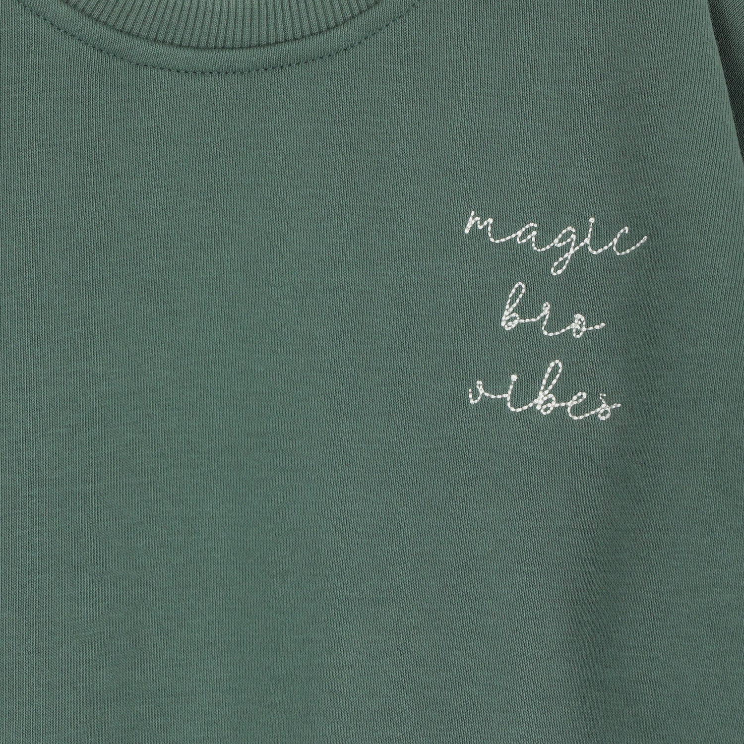 Ella and Rapha Bro Loose Fit felpa verde pino cotone bio