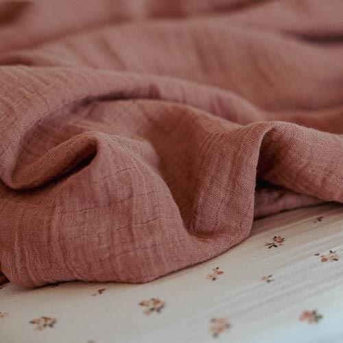 Little Dutch telo mussola rose 120x120 cm cotone