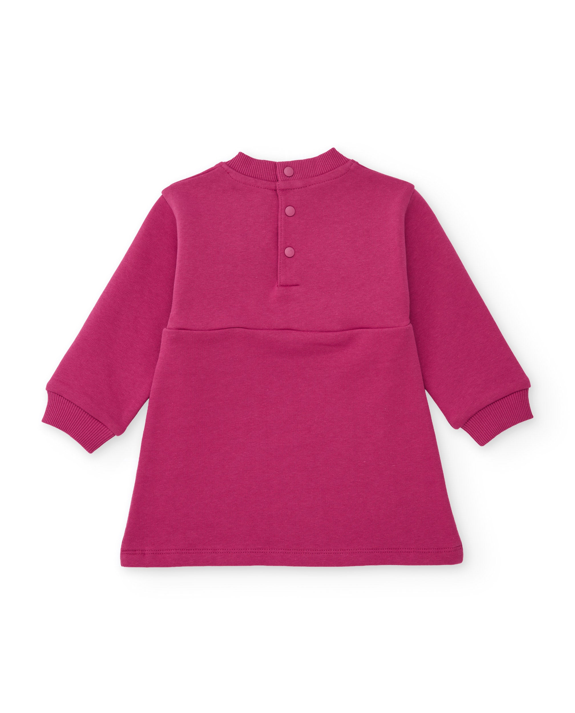 Tuc Tuc vestito bambina felpa fucsia fiocco dritto
