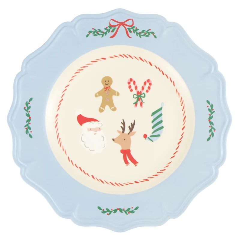 Meri Meri Natale set 4 piatti resina colorati