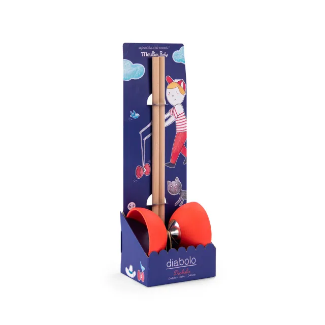 Moulin Roty Aujourd'hui c'est Mercredi diabolo legno 37 cm dai 6 anni