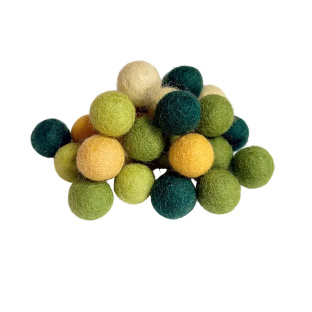 Palline feltro lana 2cm pompon primavera 30 pezzi