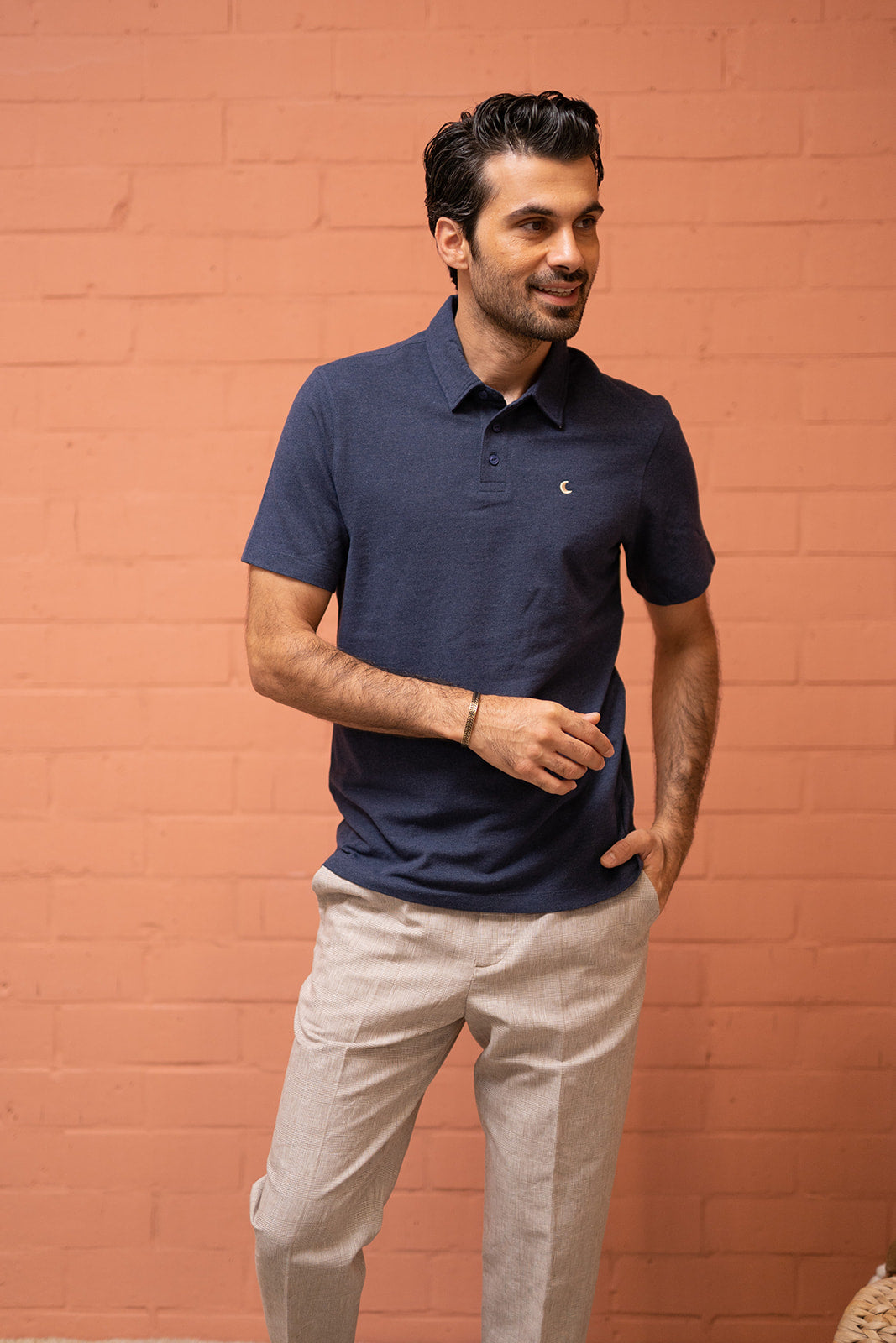 Ella and Rapha Moon polo uomo blu casual
