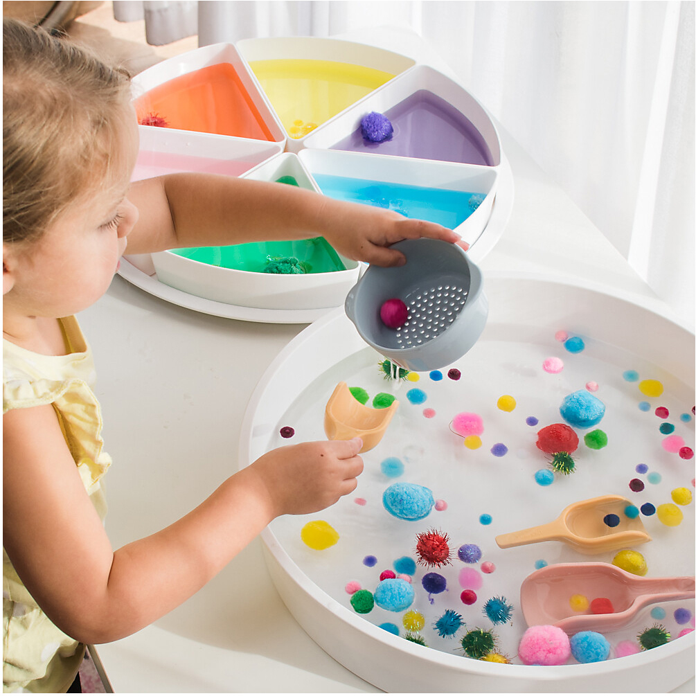 Inspire My Play ciotole impilabili silicone rosso-giallo 3 pezzi