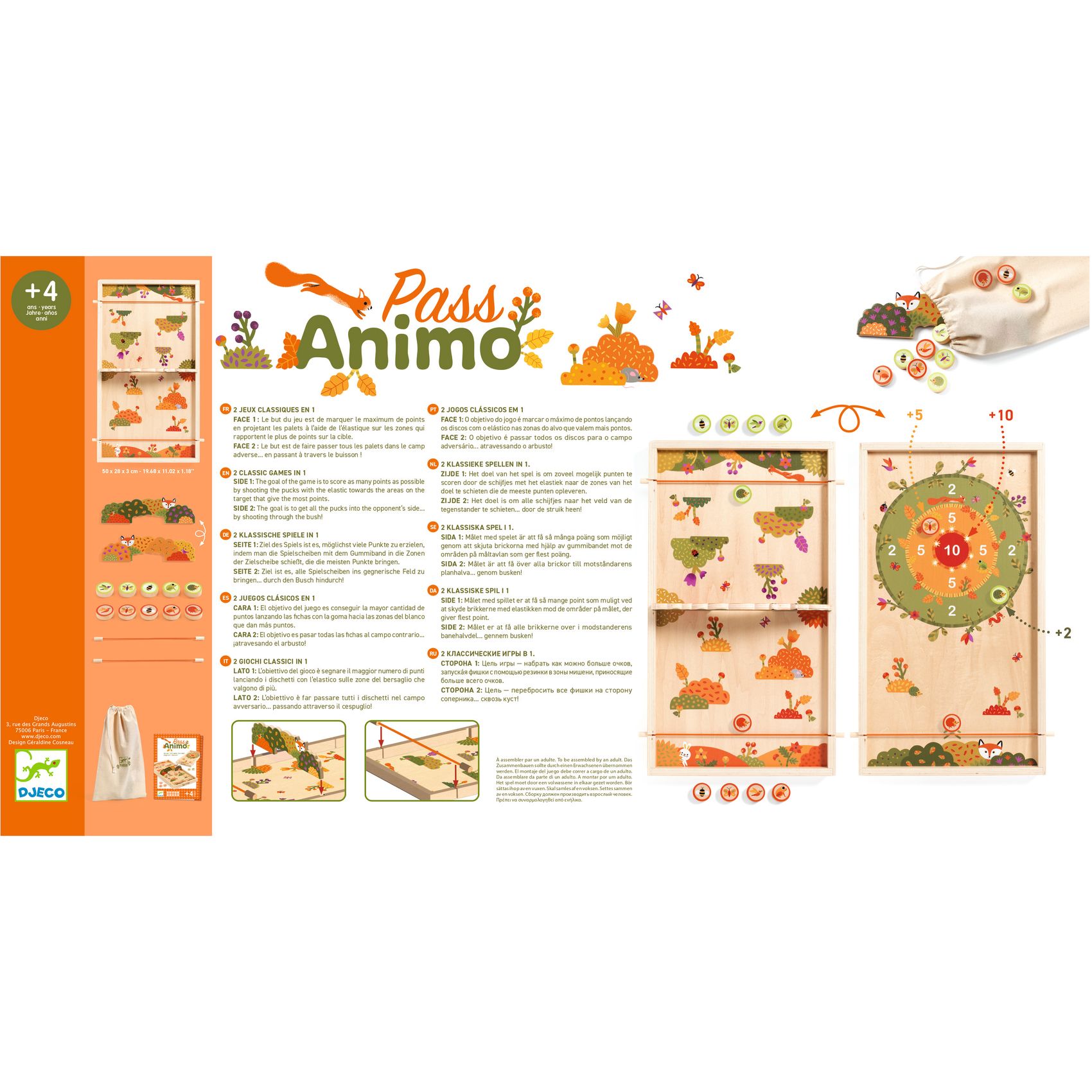 Djeco Pass Animo Gioco Destrezza Legno 2 in 1