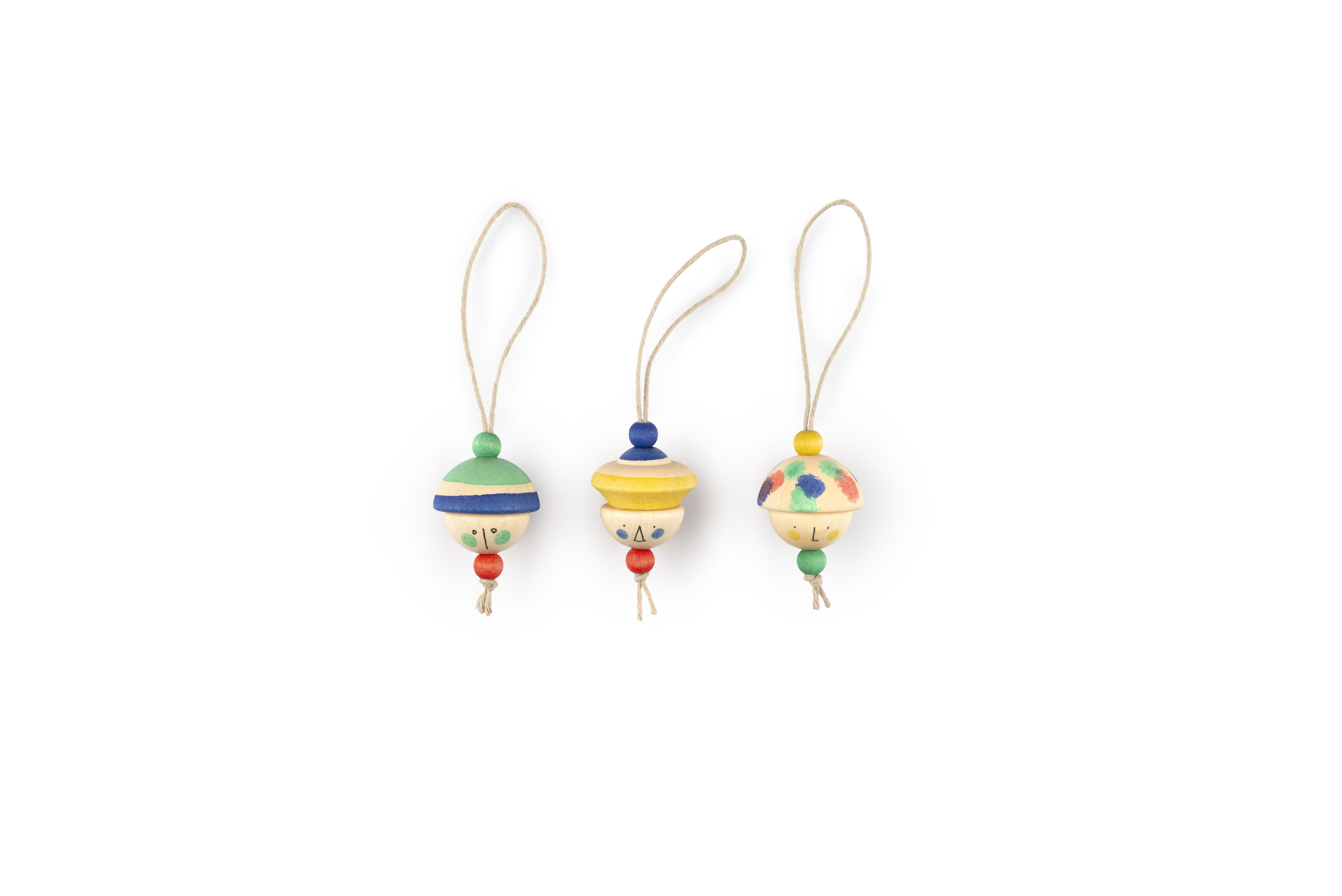 Grapat Kind Folks Ornaments N.8 decorazioni legno