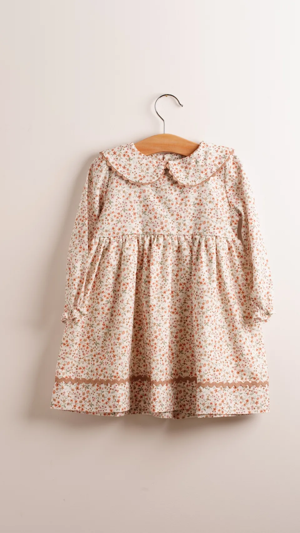 Mebi vestito bambina liberty manica lunga cotone