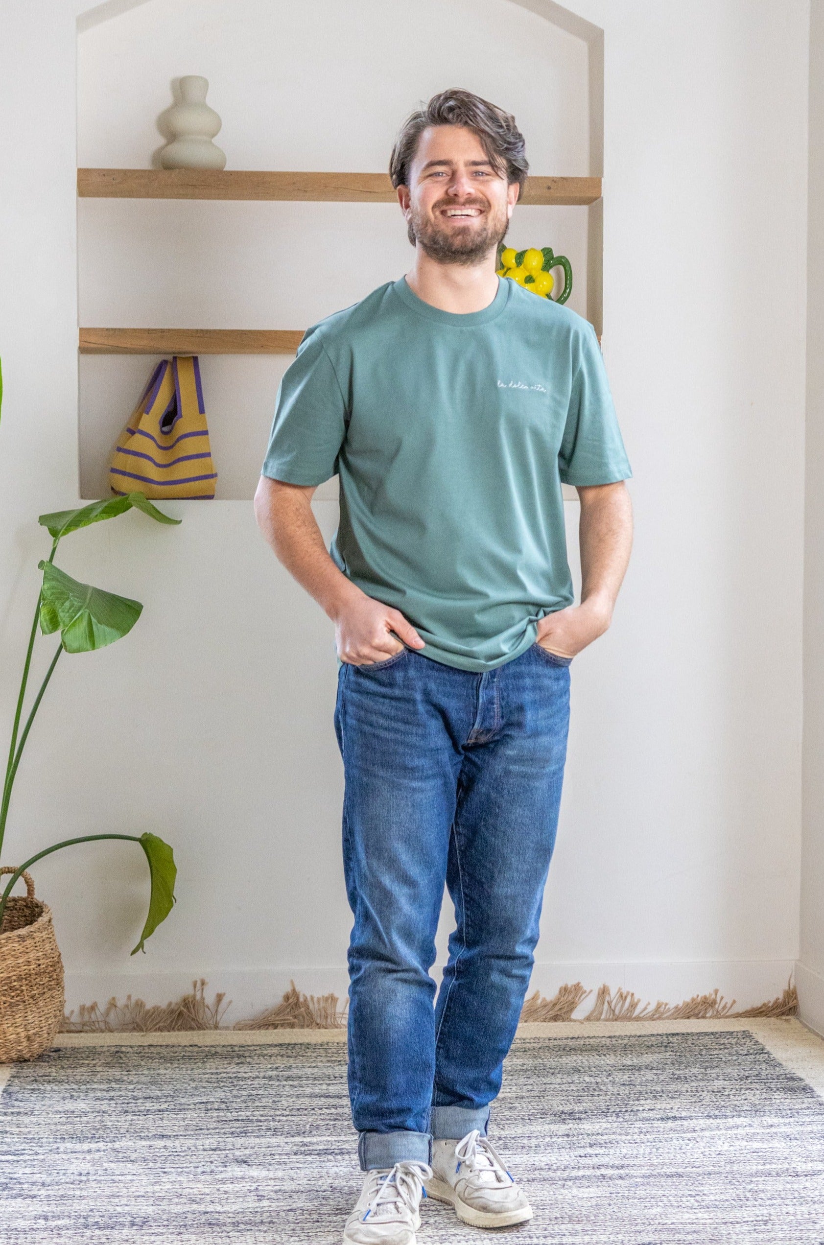 Ella and Rapha Dolce Vita t-shirt verde uomo cotone bio