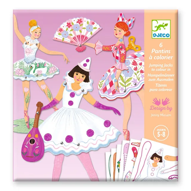 Djeco Tutus marionette carta 6 pz dai 6 anni