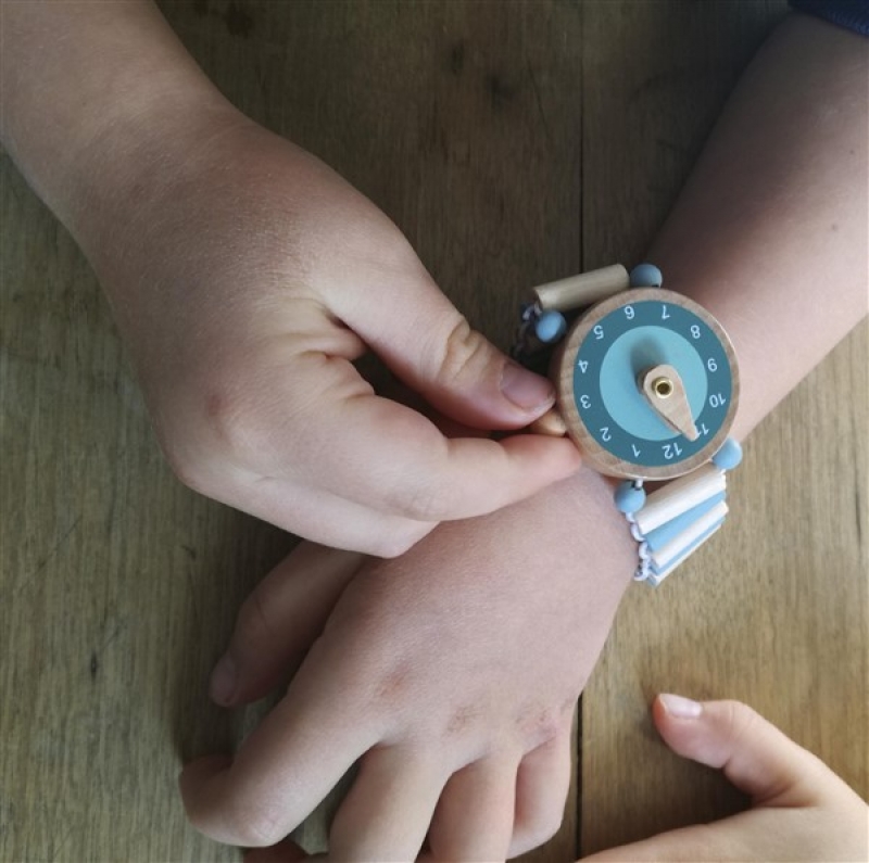 Egmont Toys orologio bambino legno blu didattico