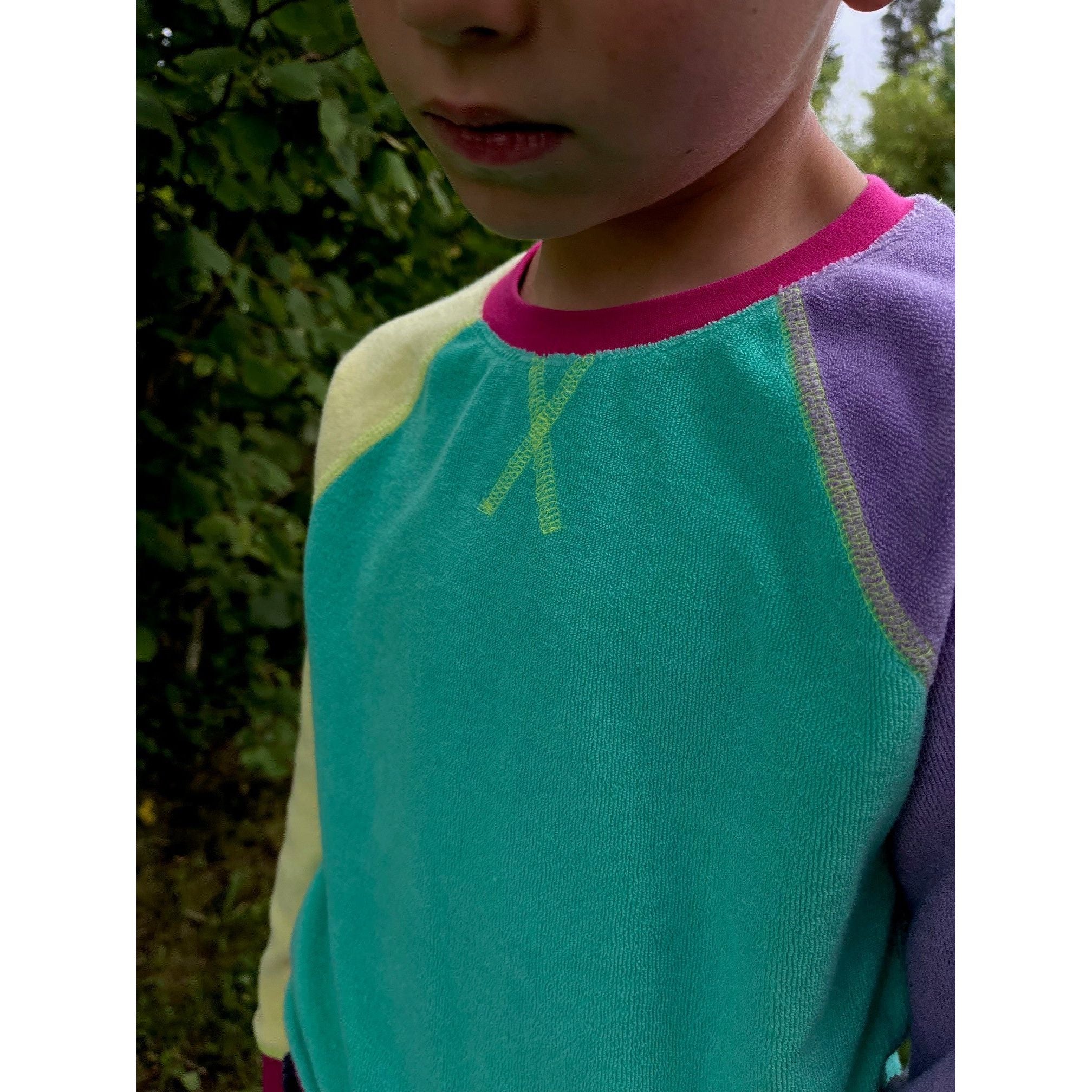 Slugs & Snails Neon 90's Raglan Terry felpa spugna bio