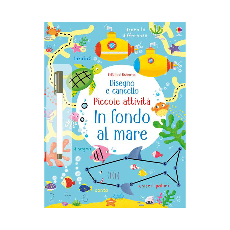 Usborne In fondo al mare libro attività cancellabile 3+ anni