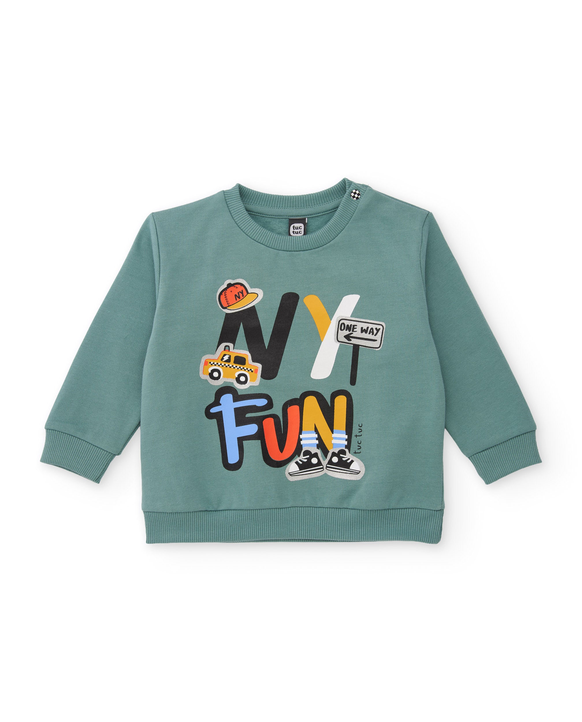 Tuc Tuc tuta felpa bambino felpa+pantaloni verde acqua