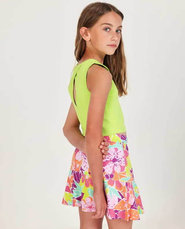 Tuc Tuc Top Bambina Verde Lime Canotta Costina