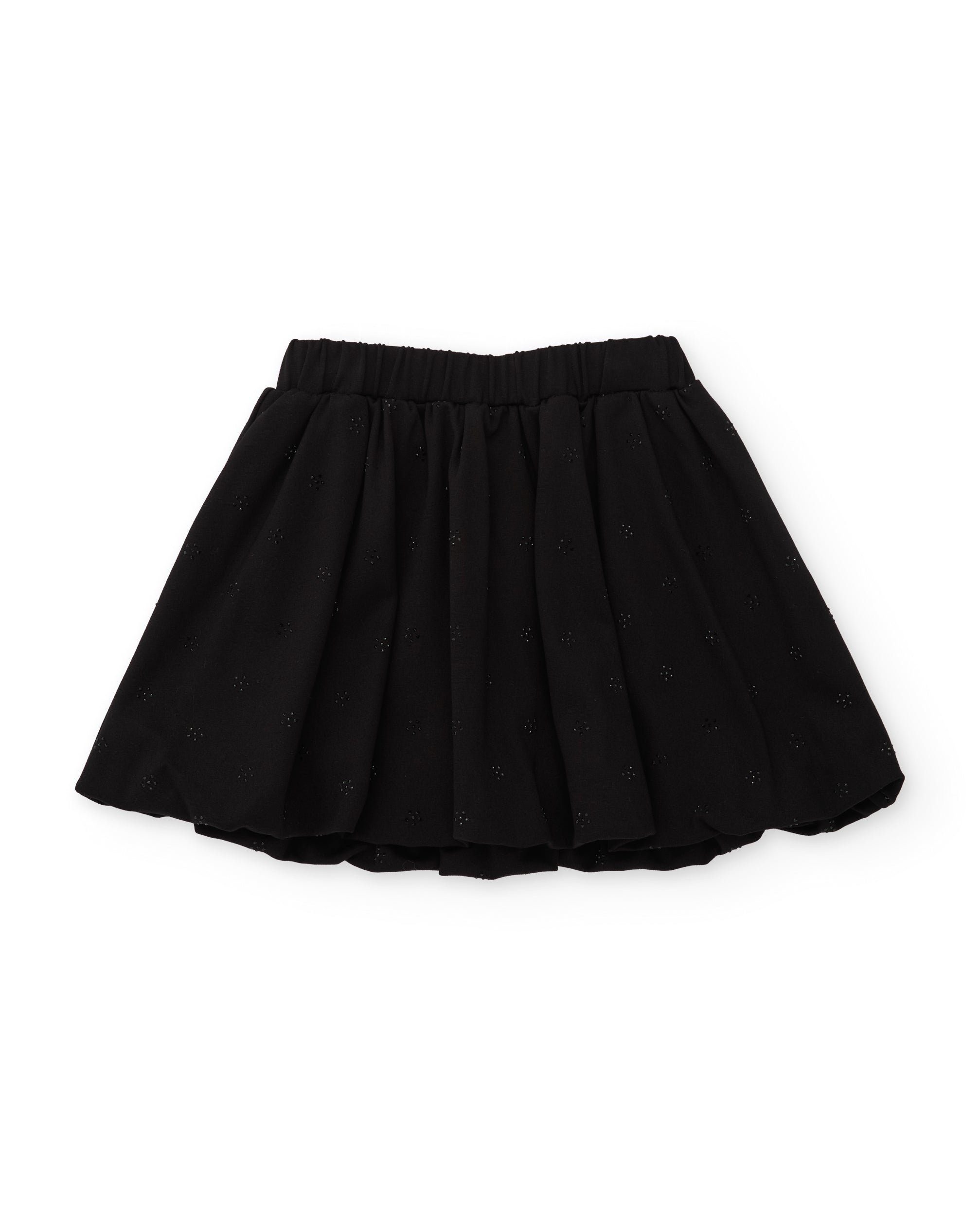 Tuc tuc gonna bambina maglia nera fiore elastica