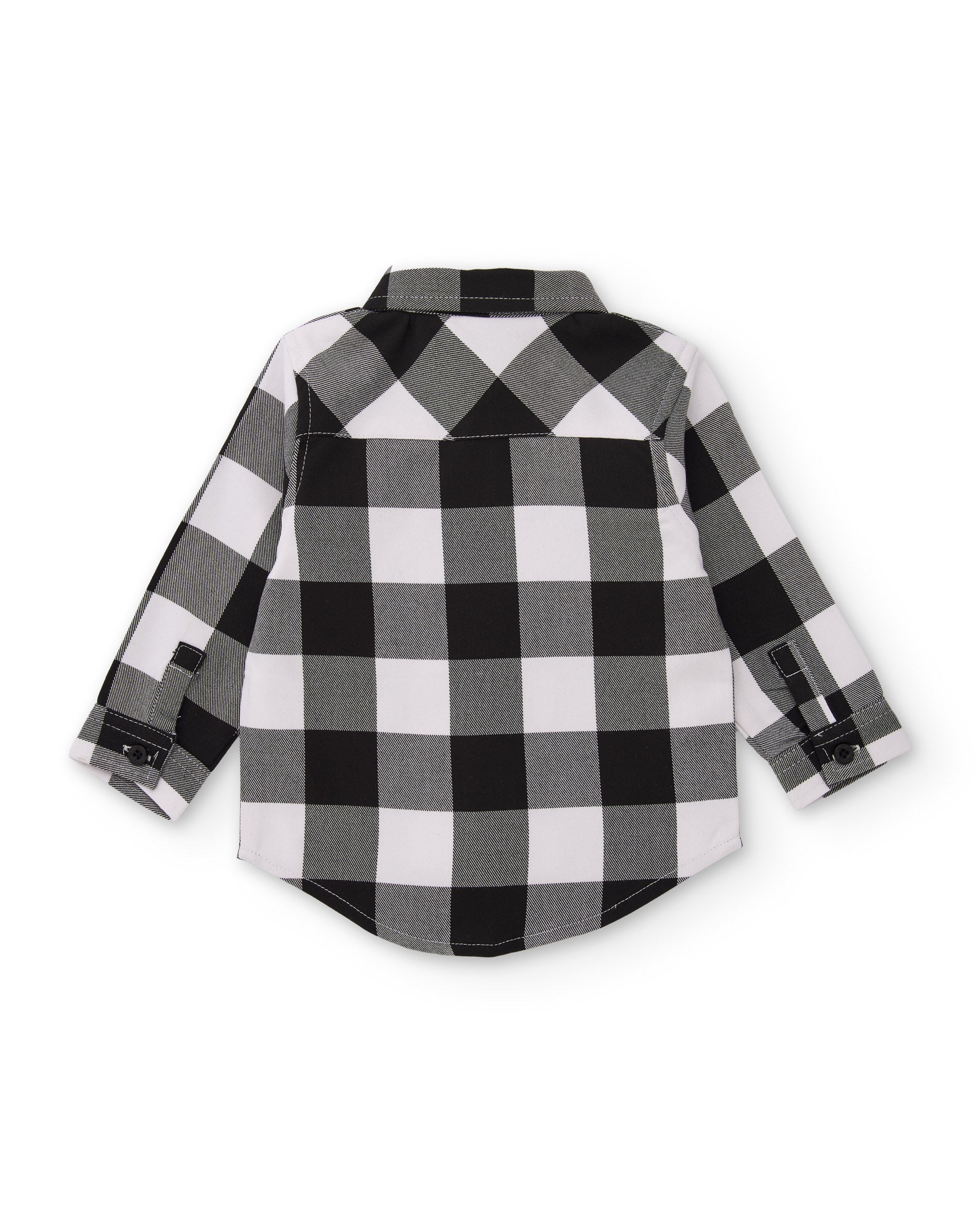 Tuc tuc camicia bambino quadri nera ricamo auto