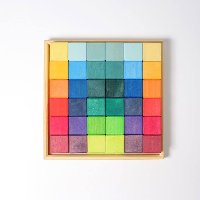 Grimm's Rainbow Mosaic cubi legno 36 pezzi