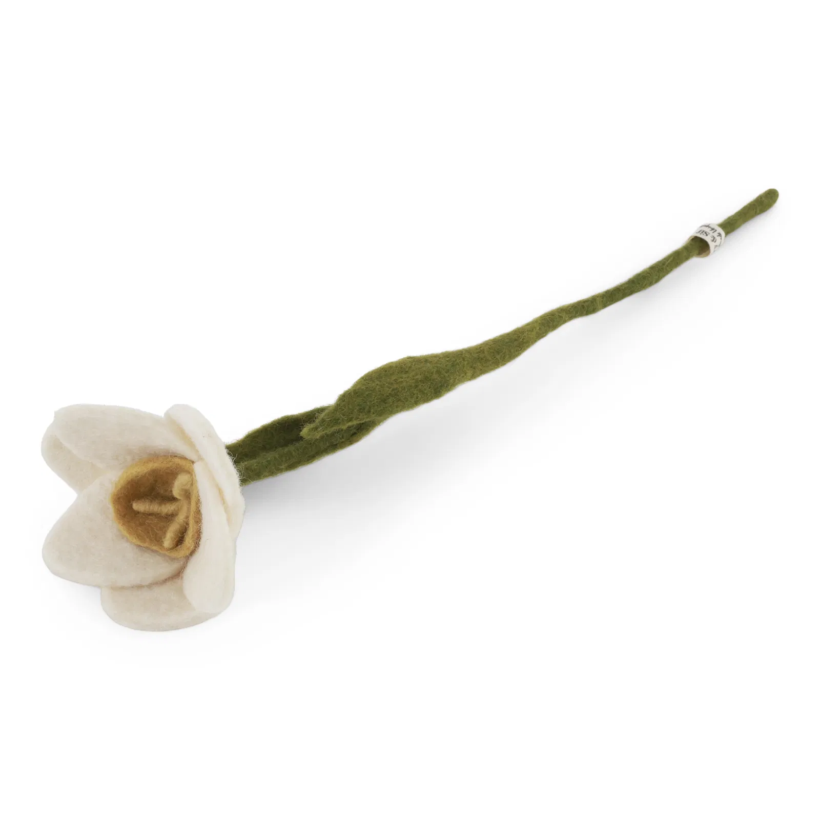 Gry & Sif fiore feltro narciso bianco grande fatto a mano