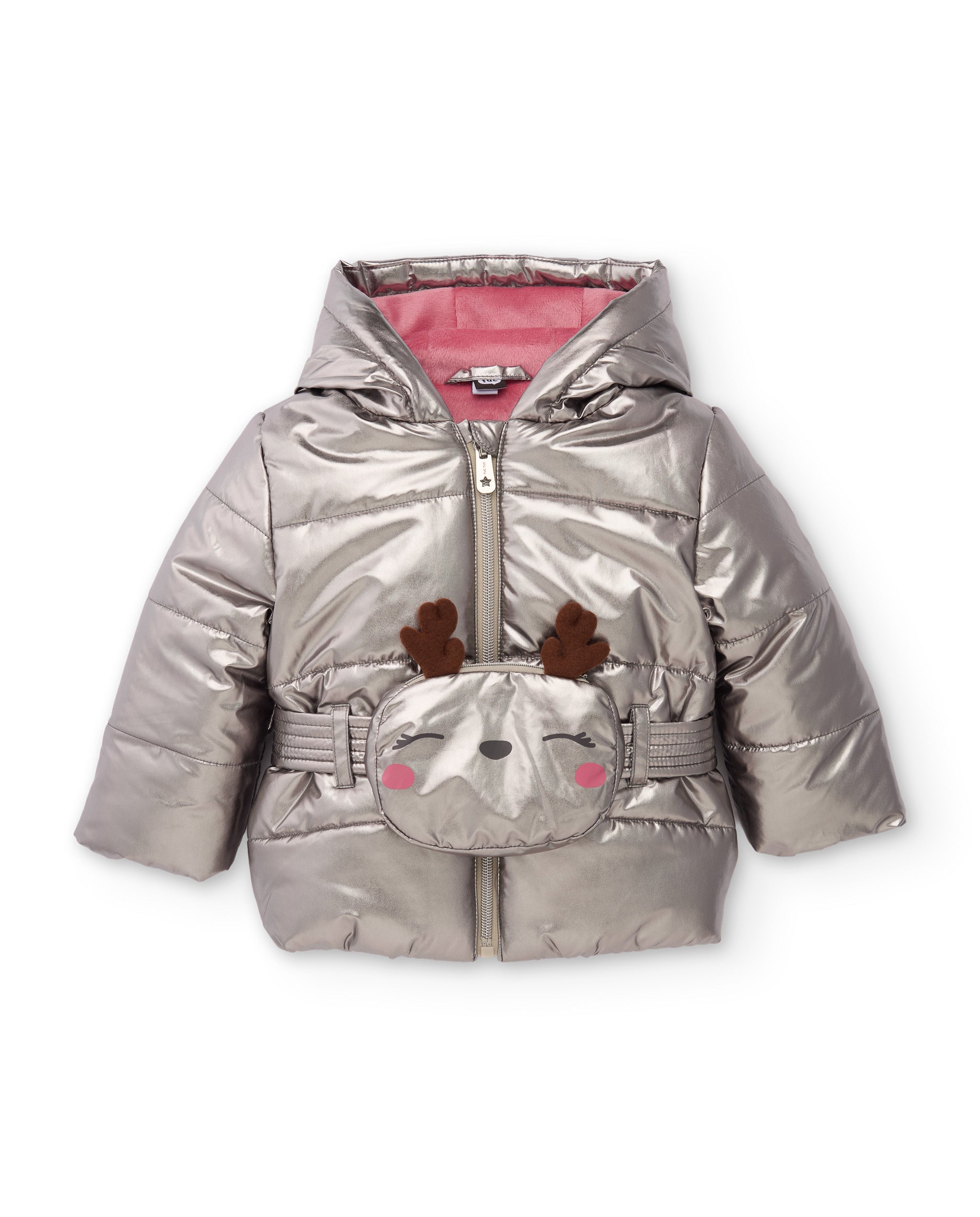 Tuc Tuc Piumino Bambina con Cappuccio Argento