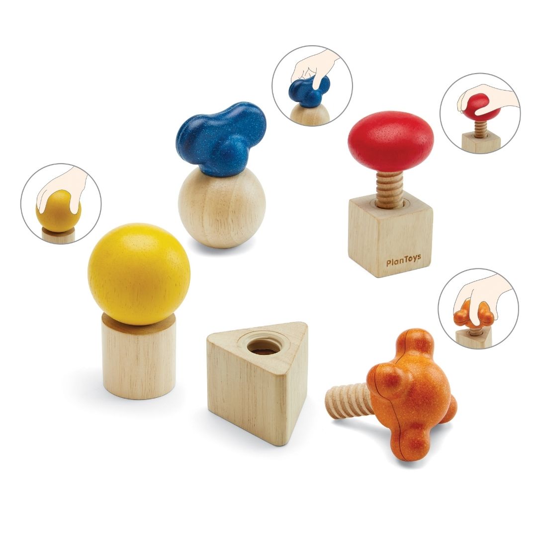 Plan Toys Nuts Bolts gioco viti legno 4 pezzi