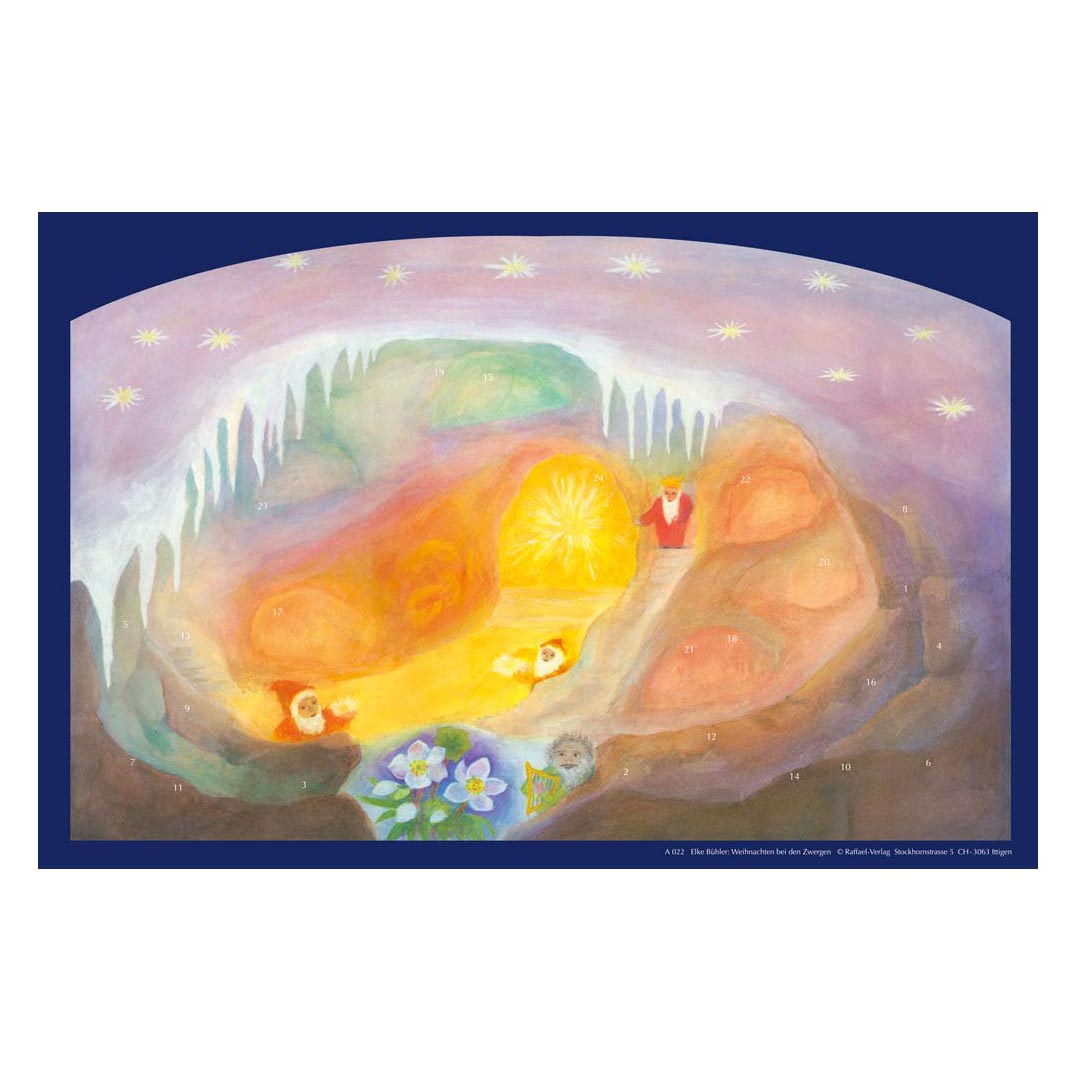 Natale dei Nani calendario Avvento 24 finestrelle 47x31