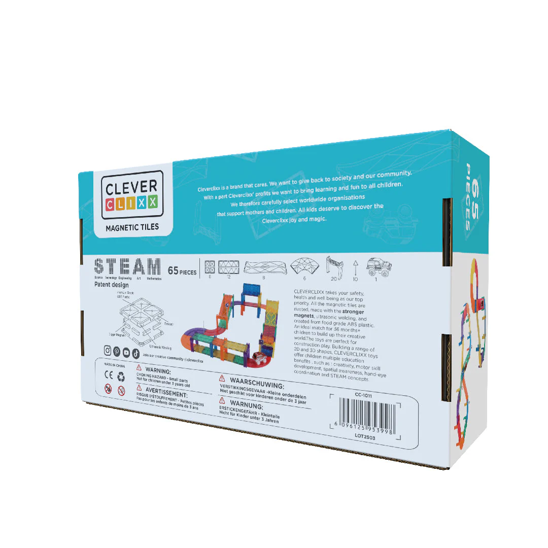 Cleverclixx Race Track costruzioni magnetiche 65 pezzi