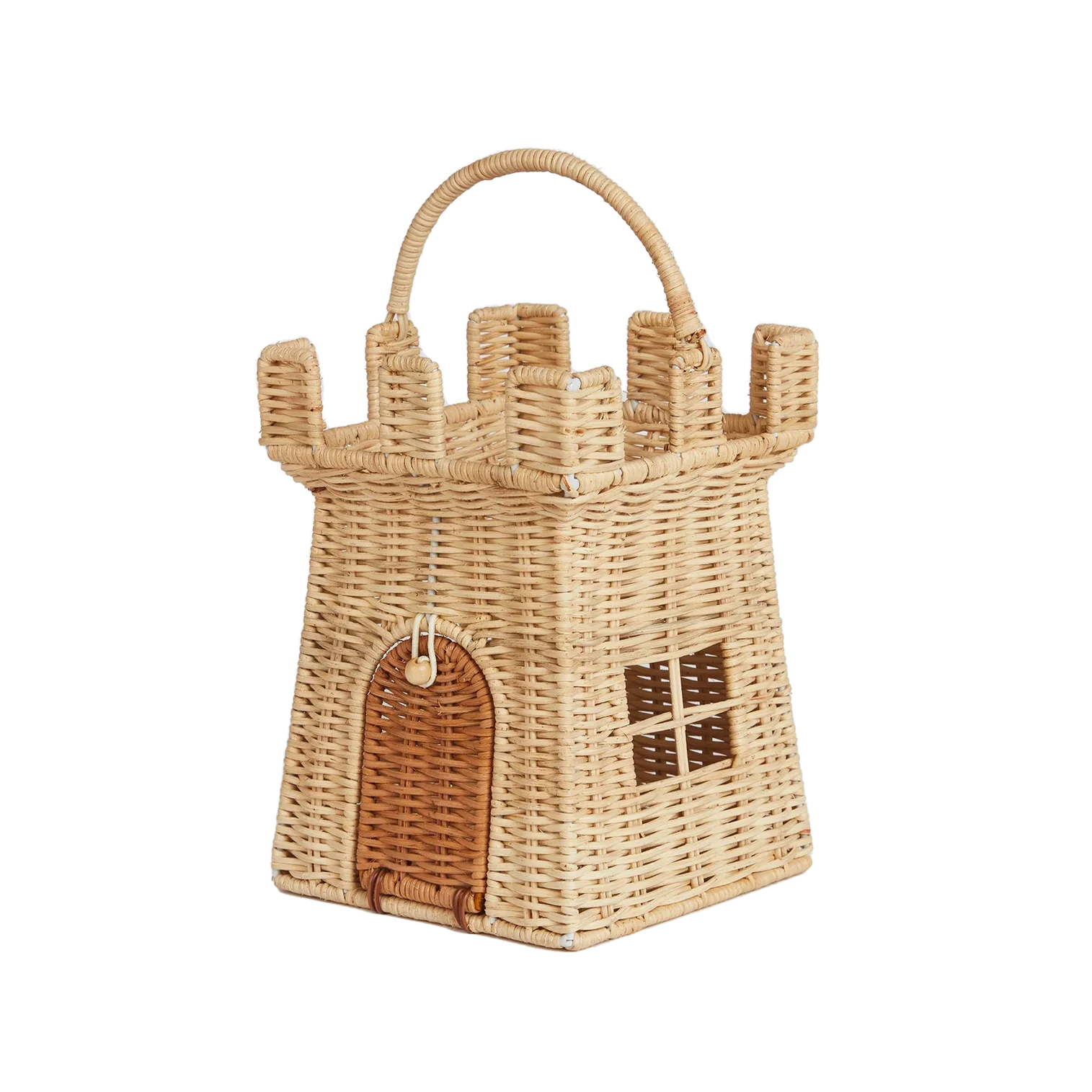 Olli Ella Castle Bag borsa rattan natural 17 cm