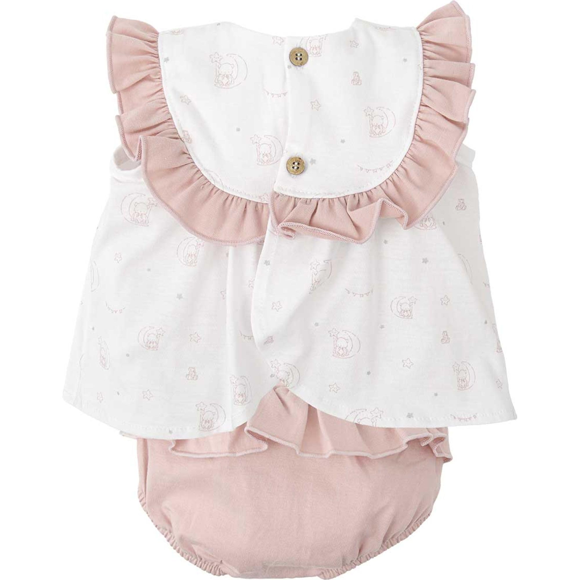 Babidu completo neonata 24 mesi canotta floreale cotone