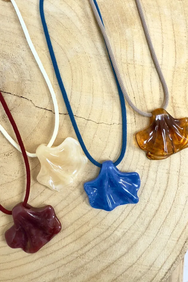 Ella and Rapha Seashell collana donna blu in acciaio