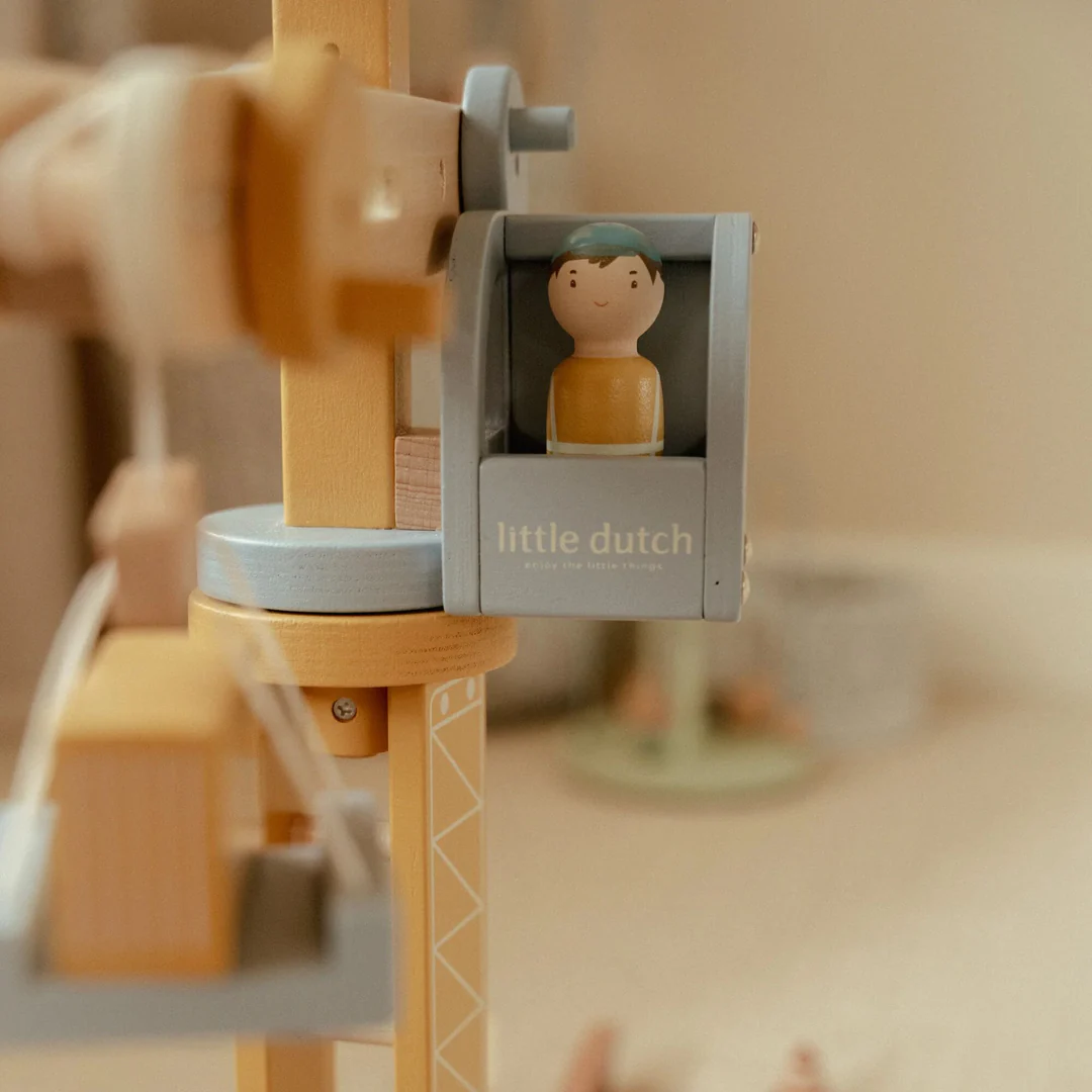 Little Dutch Railway Set Gru con Binari Legno