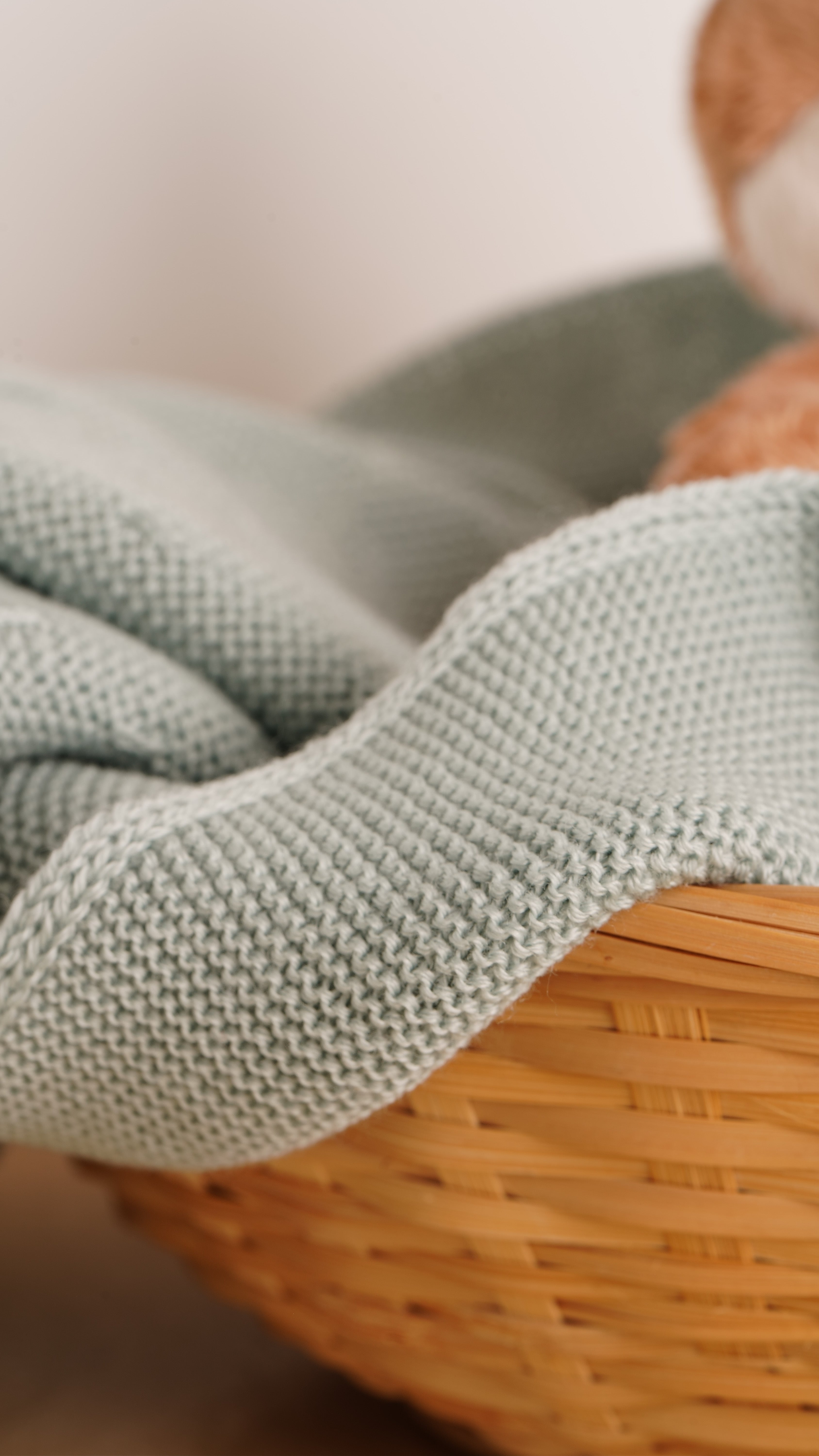 Babyhood Premium coperta neonato verde lana merino