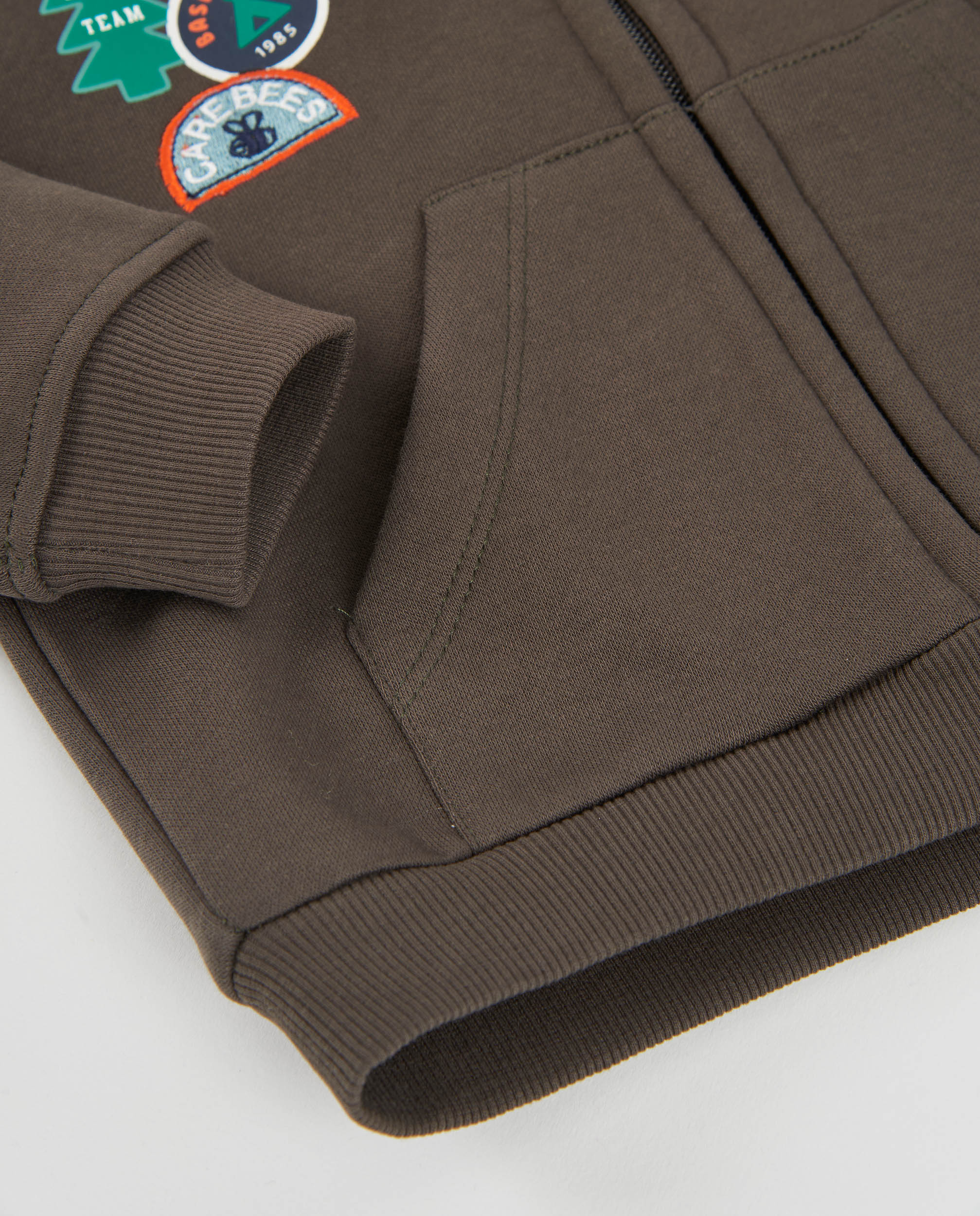 Tuc Tuc Felpa bimbo cappuccio marrone zip
