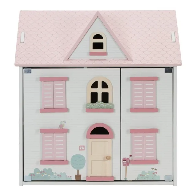 Little Dutch casa delle bambole legno rosa con mobili