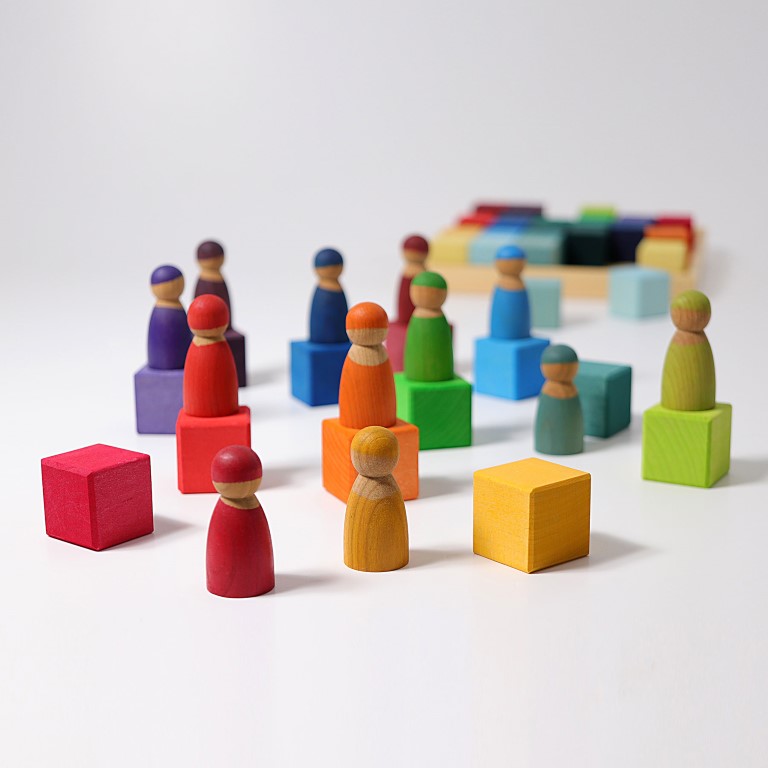 Grimm's Rainbow Mosaic cubi legno 36 pezzi