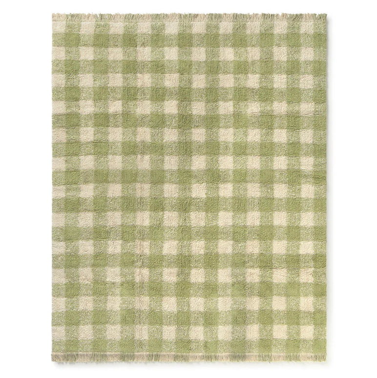 Lorena Canals Vichy tappeto lavabile Matcha 150x180