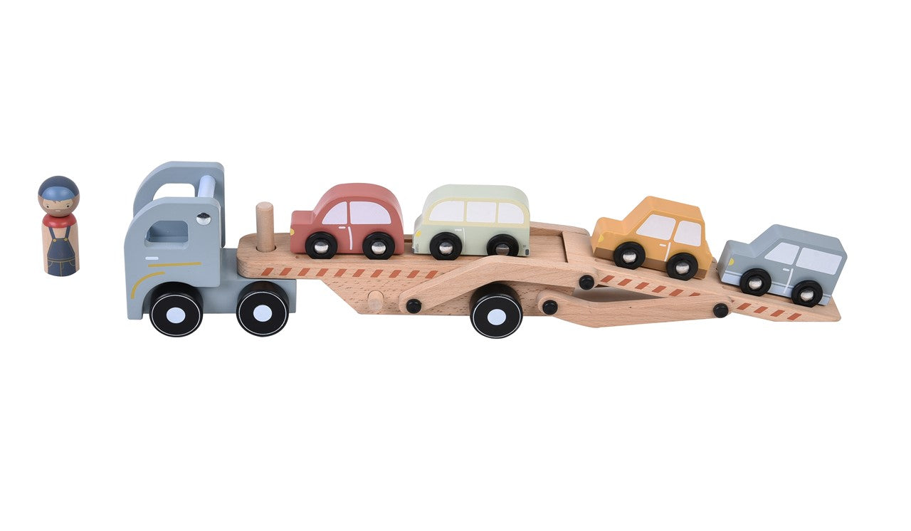 Little Dutch camion legno portauto con 4 macchinine