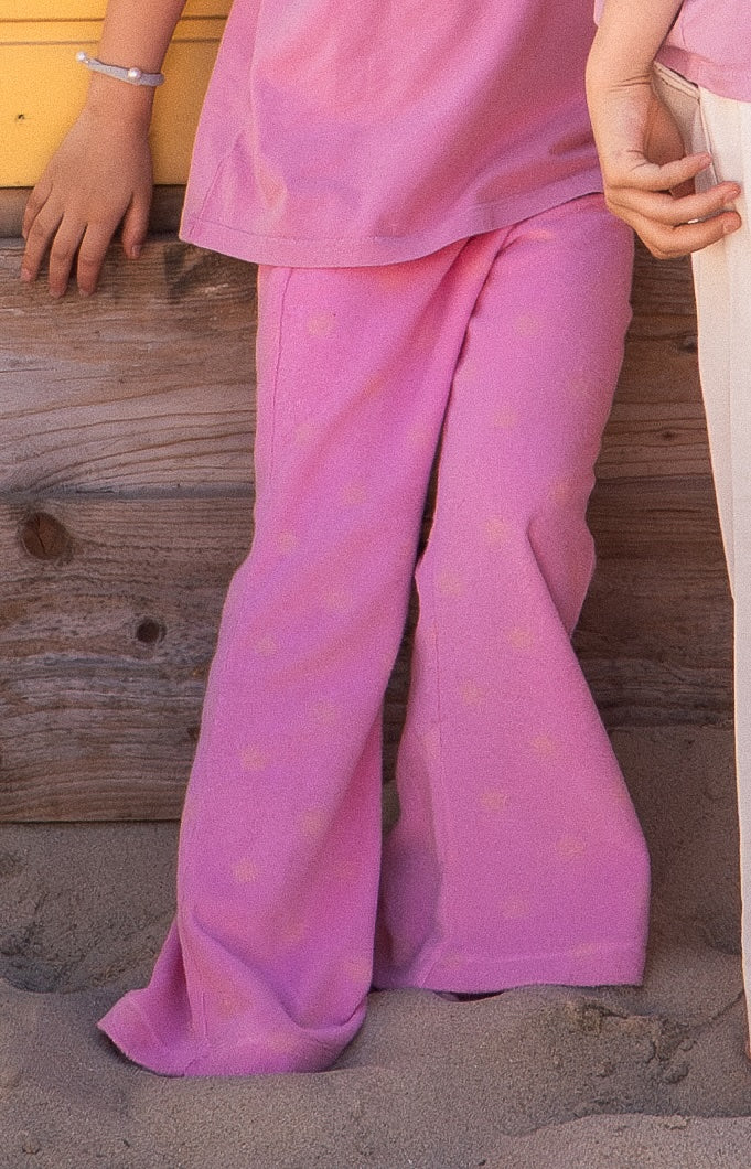 Ella and Rapha Starfish pantaloni spugna svasati rosa